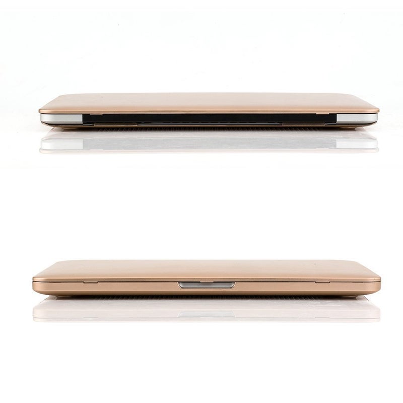RUBAN Case For MacBook Retina Pro 15 inch A1398 (2015-2012) , Plastic Smooth Matte Hard Case Shell with TPU Keyboard Cover, Gold - Image 4